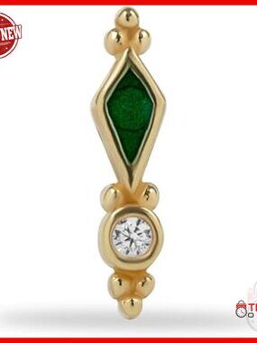 14K Yellow Gold Labret Piercing Stud 8mm Bar Handmade Body Jewelry